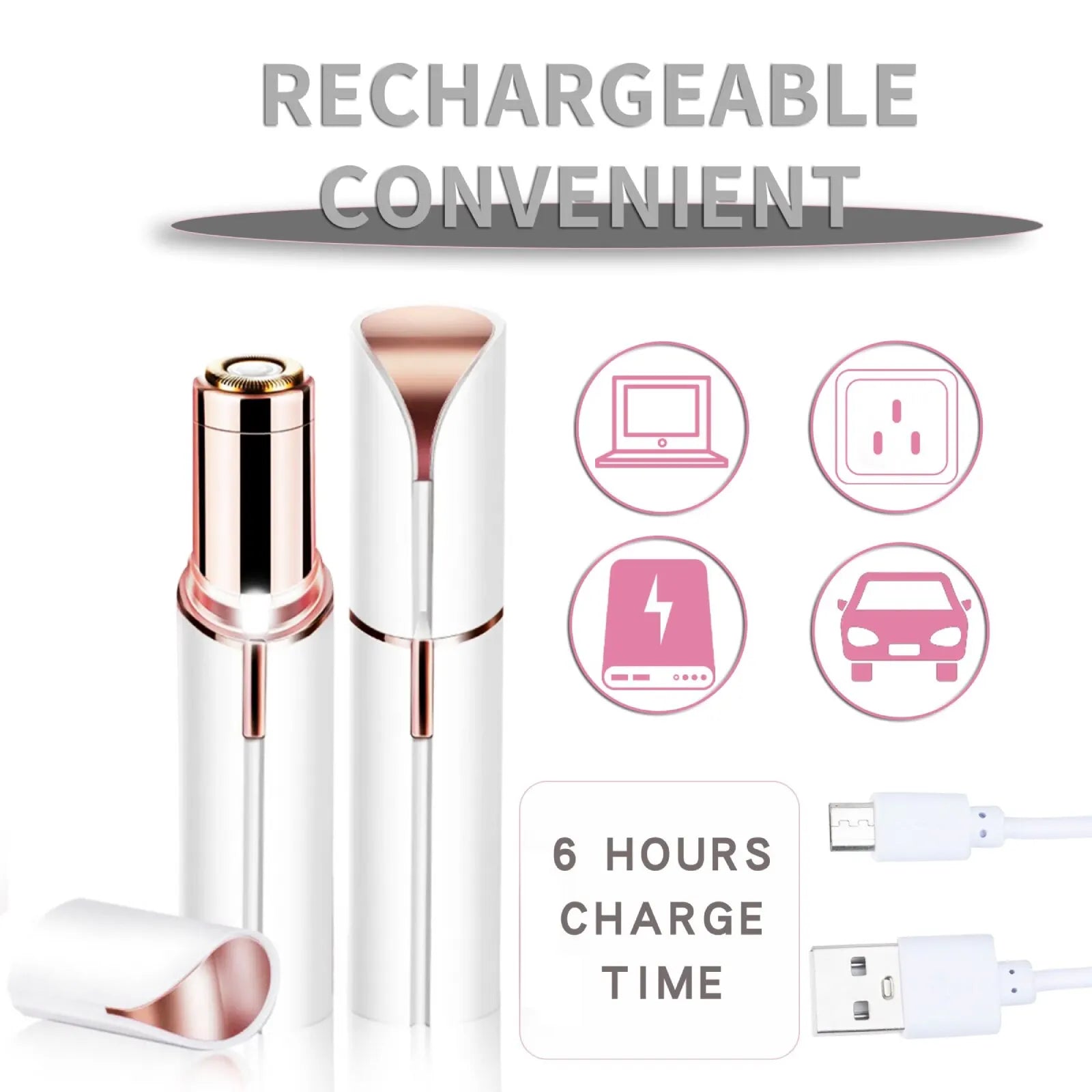 Portable Lipstick Shaped Electric Hair Remover