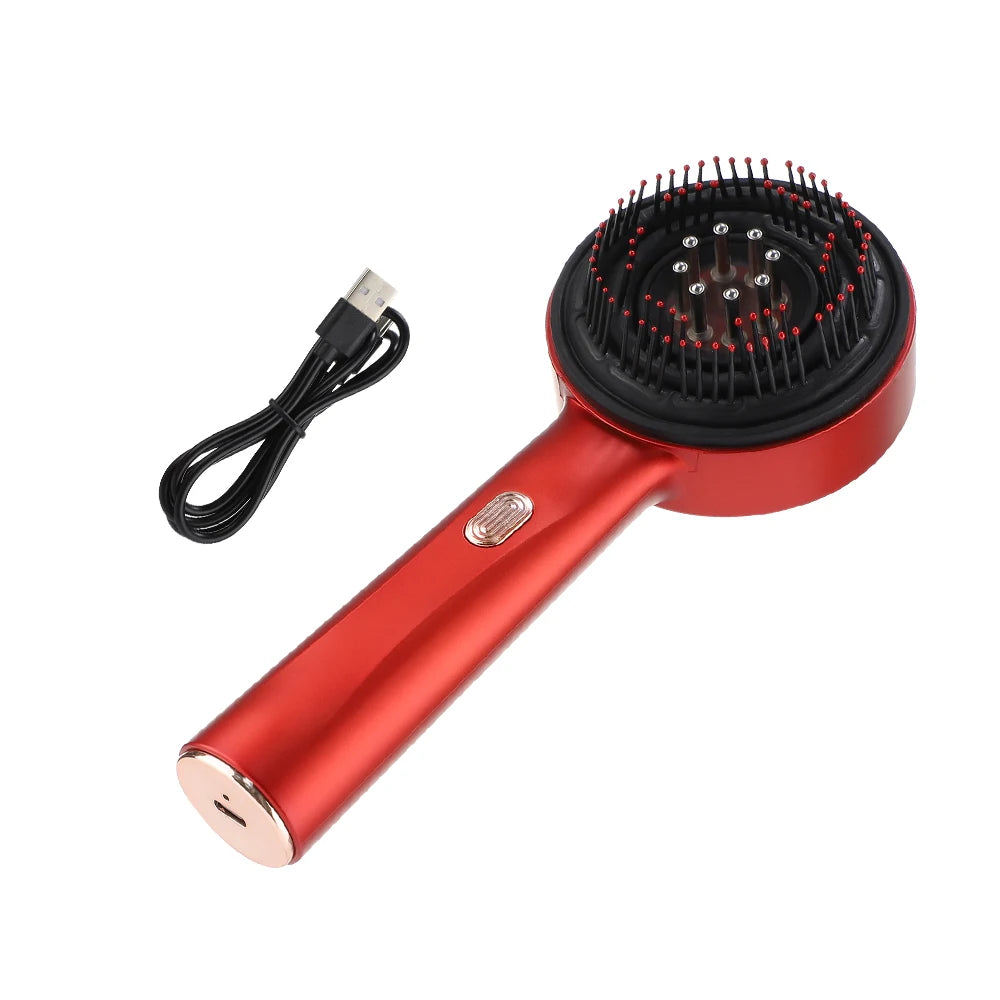 Electric Vibration Massage Comb Red Light