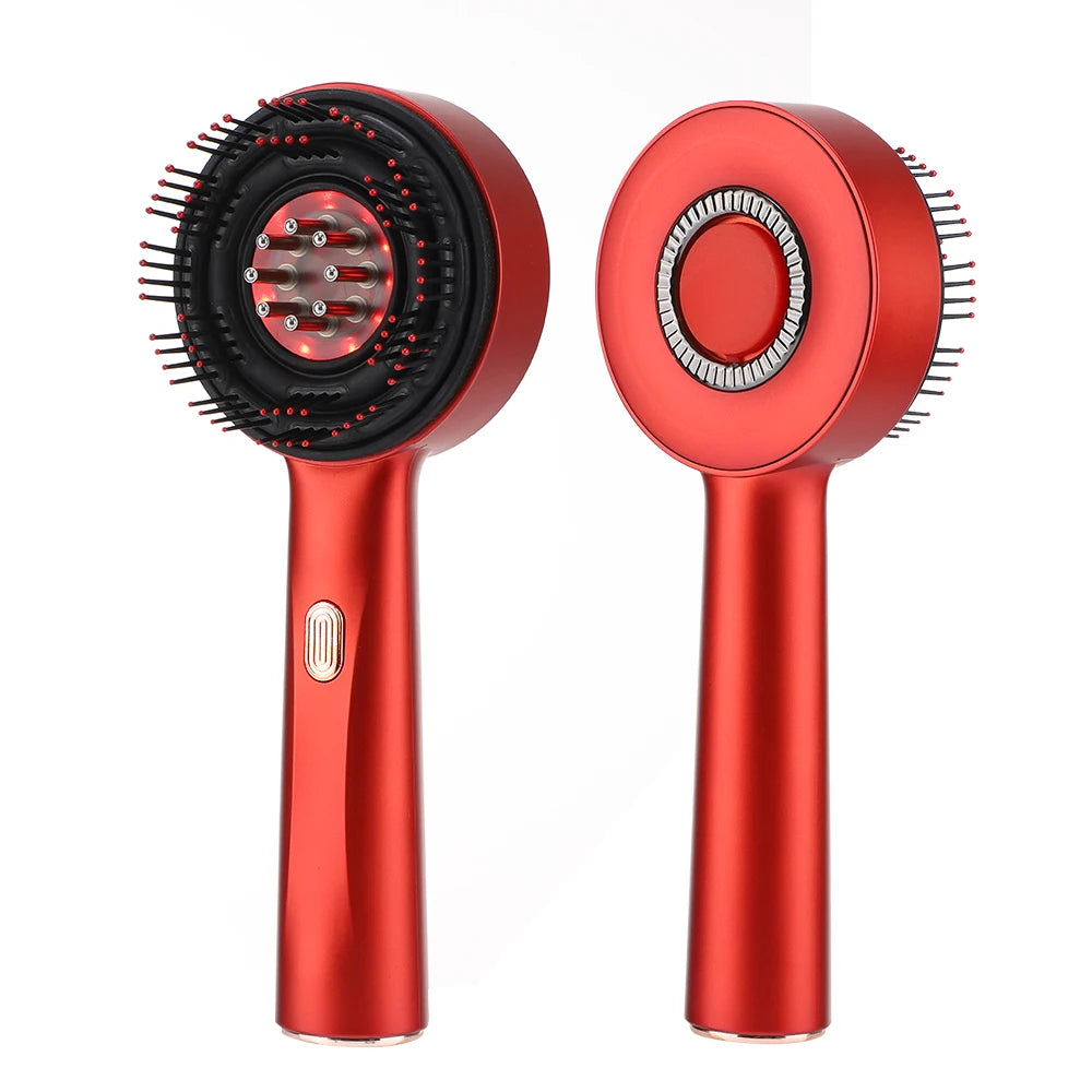 Electric Vibration Massage Comb Red Light