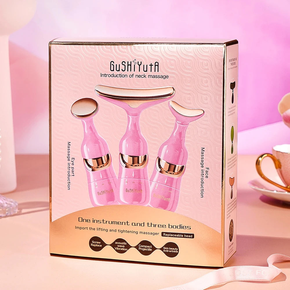 Facial Lifting Device Neck Facial Eye Massage Face Slimmer EMS Beauty Skin Tightening Wrinkle Anti Aging Face Massager
