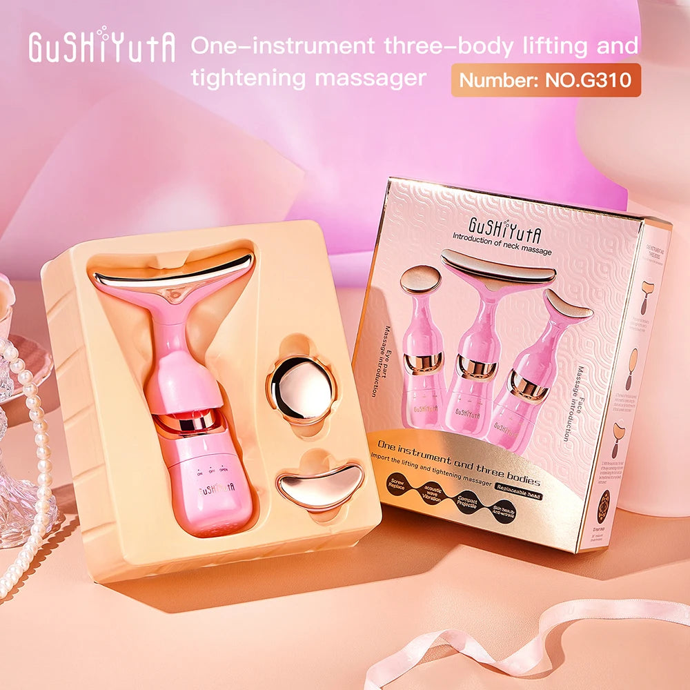 Facial Lifting Device Neck Facial Eye Massage Face Slimmer EMS Beauty Skin Tightening Wrinkle Anti Aging Face Massager