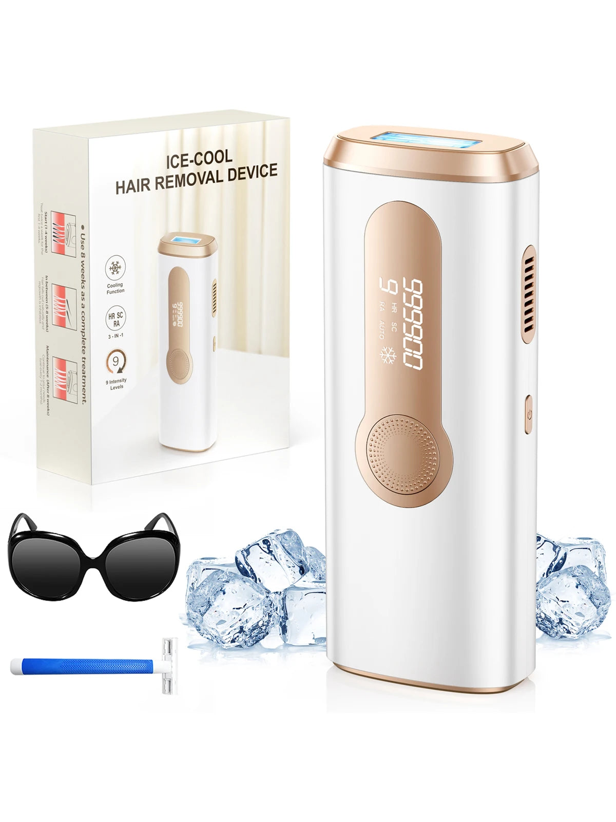 Flash Laser Epilator IPL Hair Removal For Men and Women Body Bikini Facial  Permanant Painless IPL Hair Remover Machine