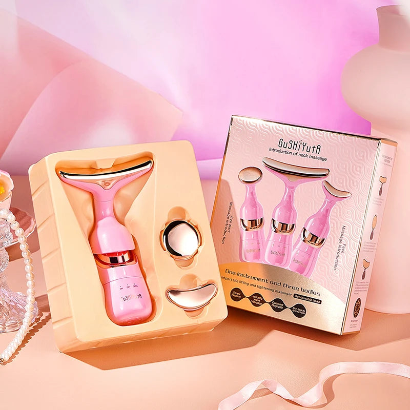 Facial Lifting Device Neck Facial Eye Massage Face Slimmer EMS Beauty Skin Tightening Wrinkle Anti Aging Face Massager