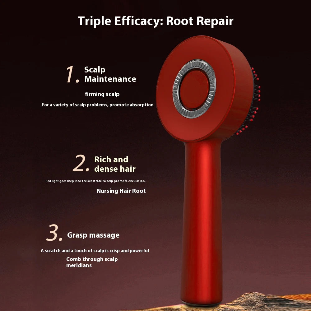 Electric Vibration Massage Comb Red Light